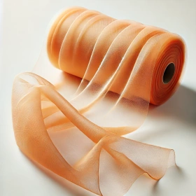 Tiul dekoracyjny pomarańczowy 12 cm x 9 m – ozdobna wstążka do dekoracji, stroików, prezentów i DIY