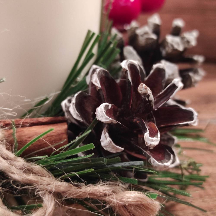 Flower Box with sponge for dry and artificial plants 10/10 cm, eco pattern 