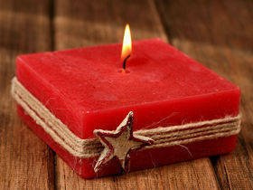 Christmas candle 100/100 mm red