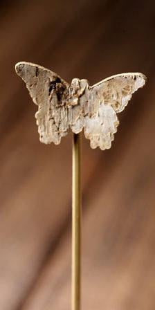 Brikenschmetterlinge mit Stiel, 6 Stücke, ca. 20 cm