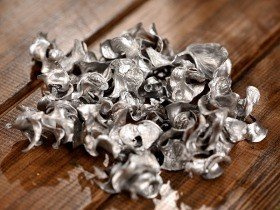 Silver curly swarf, 30g, ca. 0,5 l