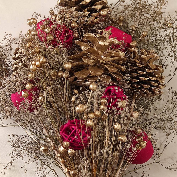 Bouquet of Bell cups Gold-Brown-Natural 9 pcs/pkg