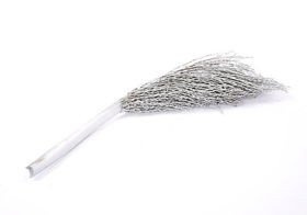 Set of 3 date palm brooms, silver lacquered, 40-60 cm