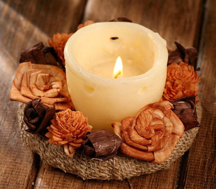 Dried salt flowers 45-50 pcs / pack - natural browns