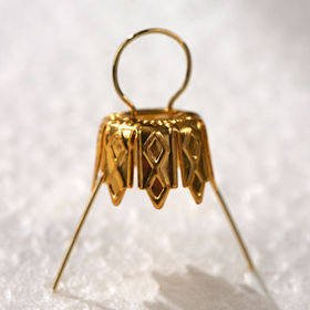 Halter für Polystyrol Weihnachtskugeln gold 20 Stk / Pack