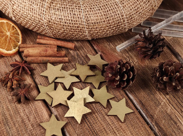 CHRISTMAS DIY garland headdress DIY candle GOLD