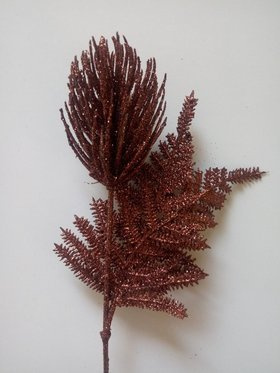 OSET Z BROKATEM BRĄZOWY 28 CM