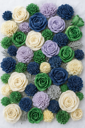 Lotus dyed diameter 6-8 cm 6 pcs/pkg black