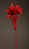 EXOTIC BRACELET WITH GLACES flower branch artificial leaf RED 28 cm