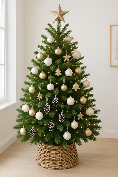 Cones, hand-painted pendants 6 / pack