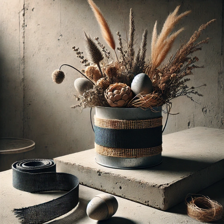 Band aus Jute 5 cm / 5 m schwarz