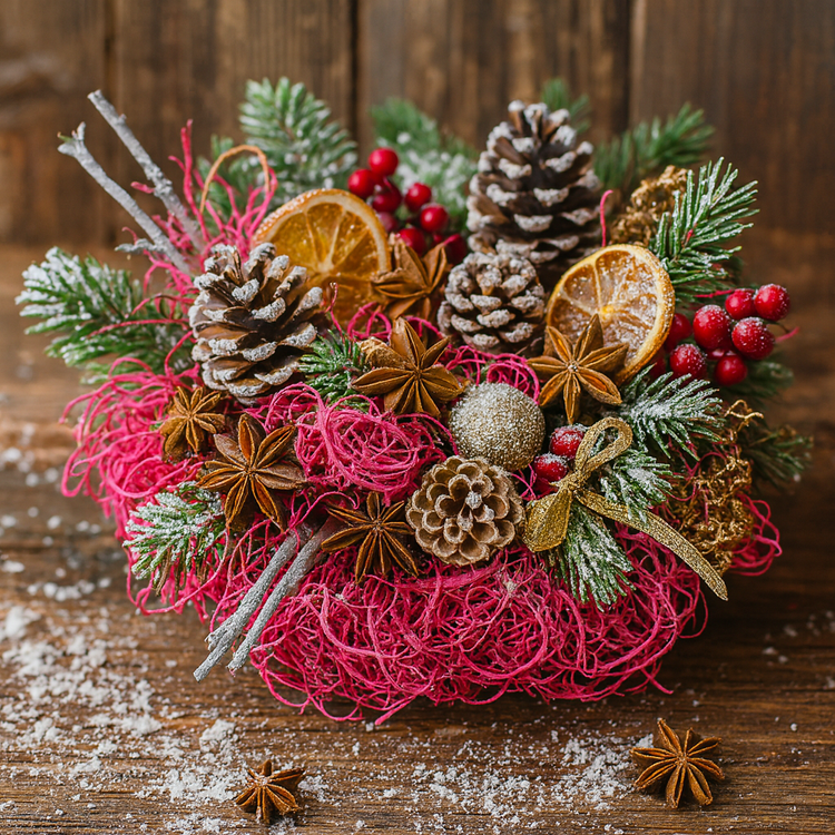 Różowe korzonki dekoracyjne 0,5 l – susz egzotyczny do stroików i DIY