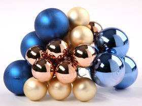 Glass balls on wire, 20- 30 mm, bunch of 18 pcs