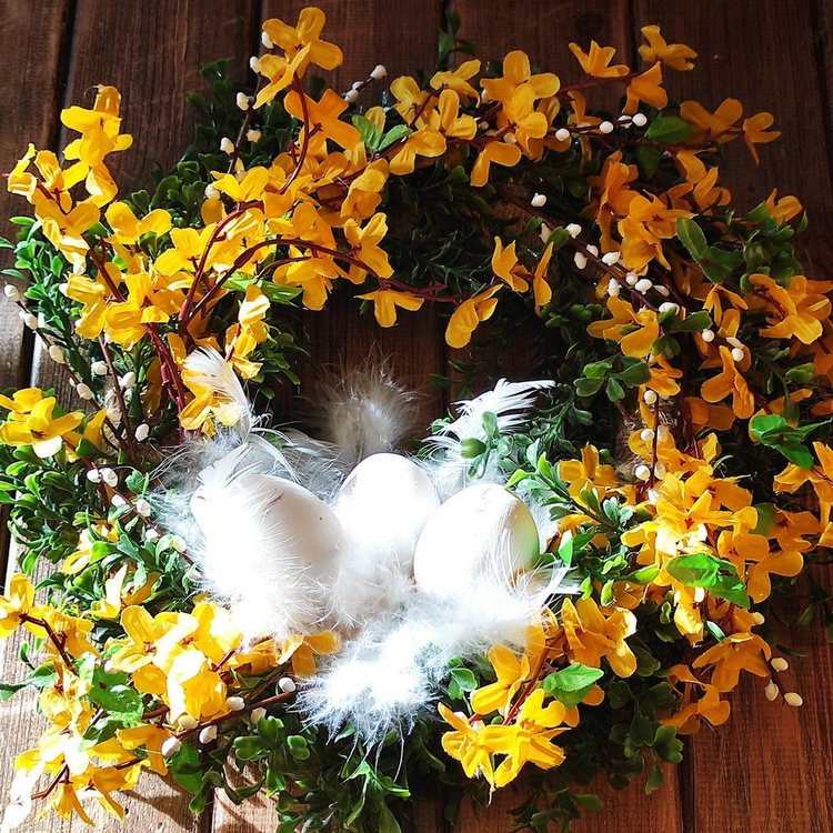 Spring jute wreath 25 cm 