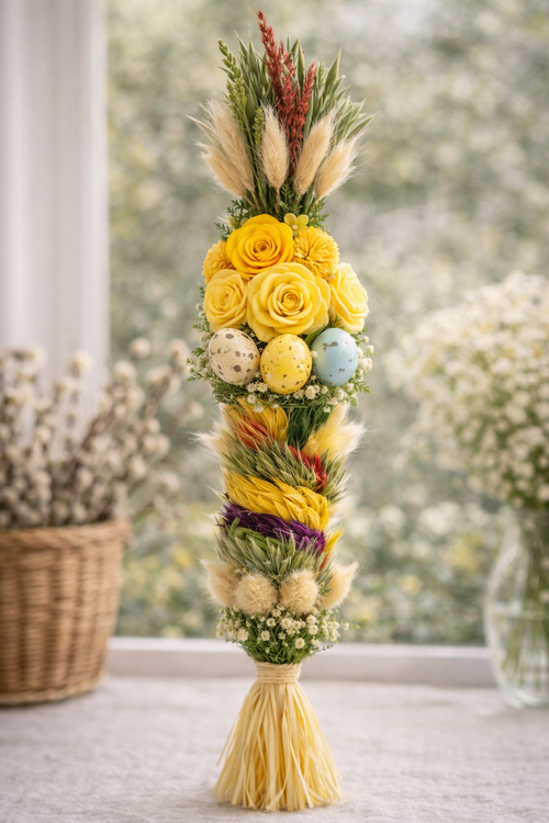 Kwiaty shola żółte – mix odcieni | 60 szt. 2–4 cm | GrandDeco | dekoracje DIY