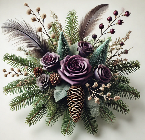 Wreath 35-40 cm purpkle
