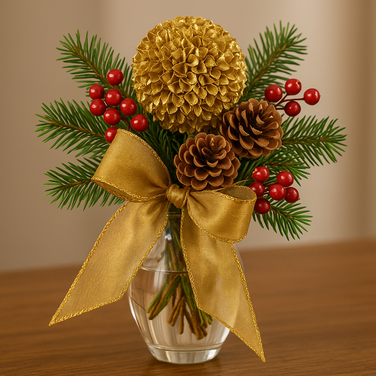 Organza Weihnachtsband, 12/900 cm Gold Tüll auf Rolle