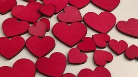 Wooden hearts 24 pcs / pack PROMOTION