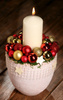Weihnachtsschmuck 10019 im gestirnten Blumentopf ca. 28 cm