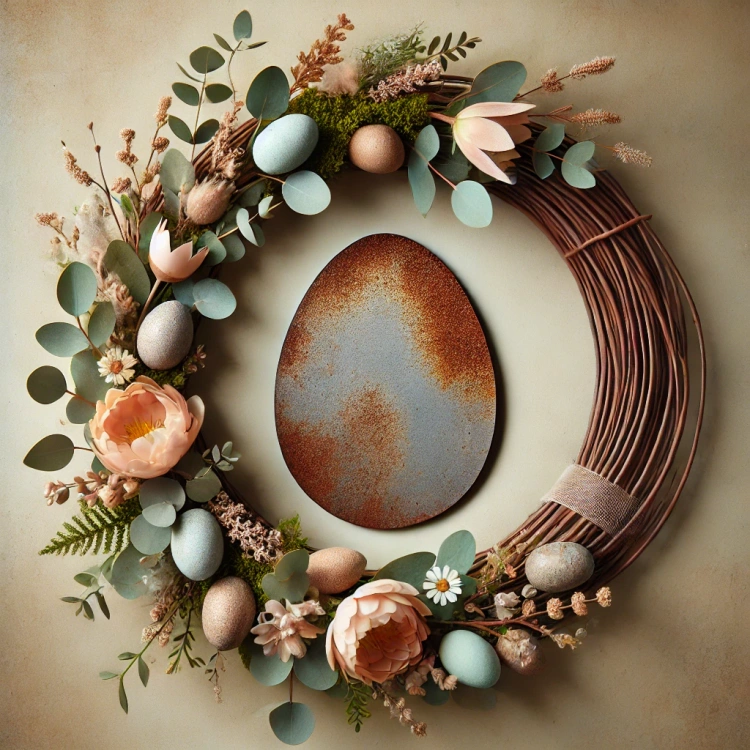 Wooden Easter eggs wz. 2. Christmas spring pendants 80 mm / 4 pcs.