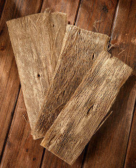 Papaya Baumrinde, Scheiben 28 x 10 cm, 200g, 6 Stck, golden