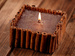 Candle with aromatic cinnamon 12x12cm