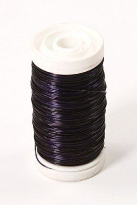 Floral copper wire on spool 75g - violet