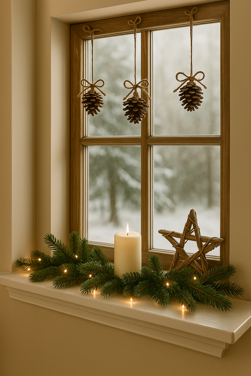 Set of 6 handmade cone-hanger