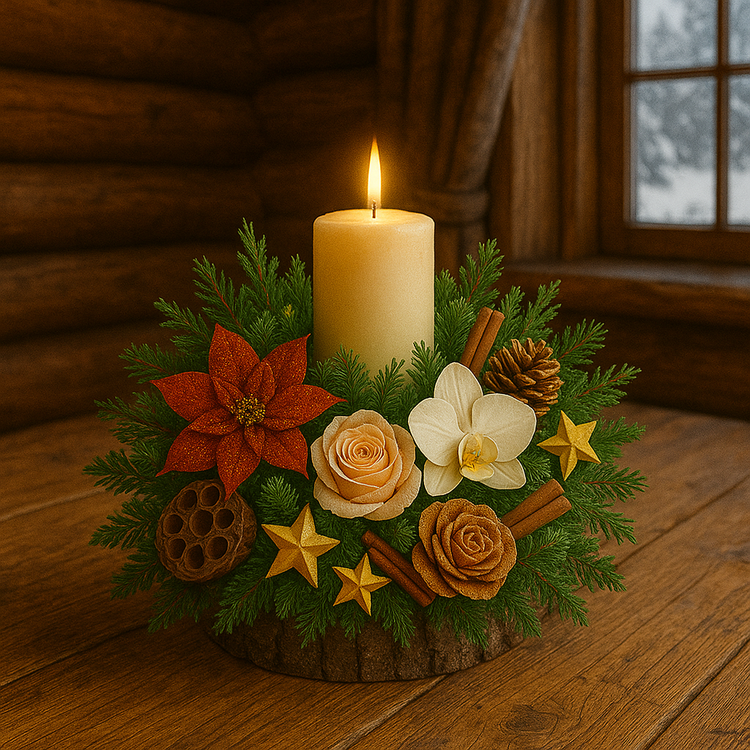 Lotus dyed diameter 6-8 cm 6 pcs/pkg black