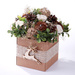 Flower Box with sponge for dry and artificial plants 10/10 cm, eco pattern 