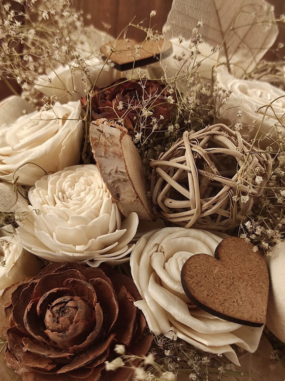 Bunch of grass, grains and linum, ca. 40 cm