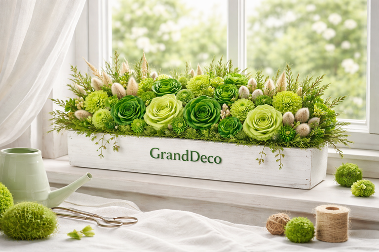 Dried flowers  SOLA, 2-3 cm, 60 pcs/pkg dark green