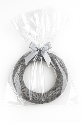 Jute wreath silver ca. 25 cm