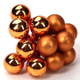 Glaskugeln am Draht, 20 mm, golden, glanzlos/glänzend, Bündel von 24 Stücken