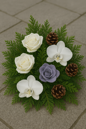 Wreath 35-40 cm purpkle