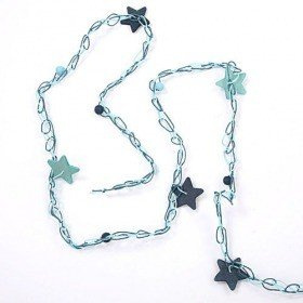 Garland blue stars on string 350 cm