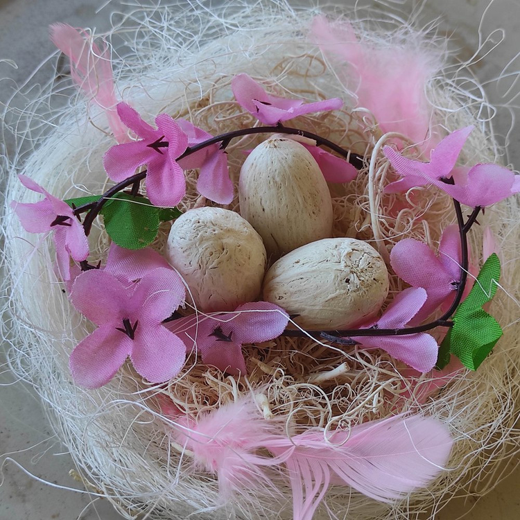 Natural whitened nest 8-12 cm 