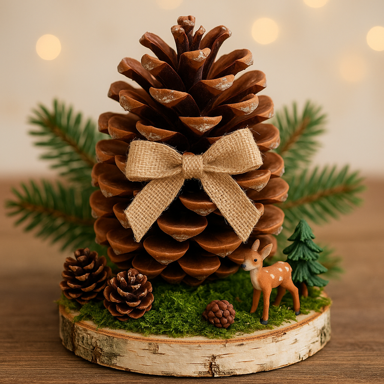 cone on a birch base