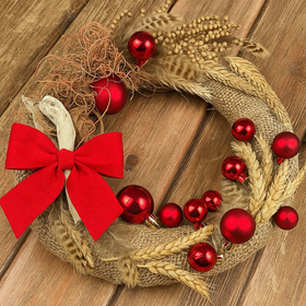 Spring jute wreath 25 cm