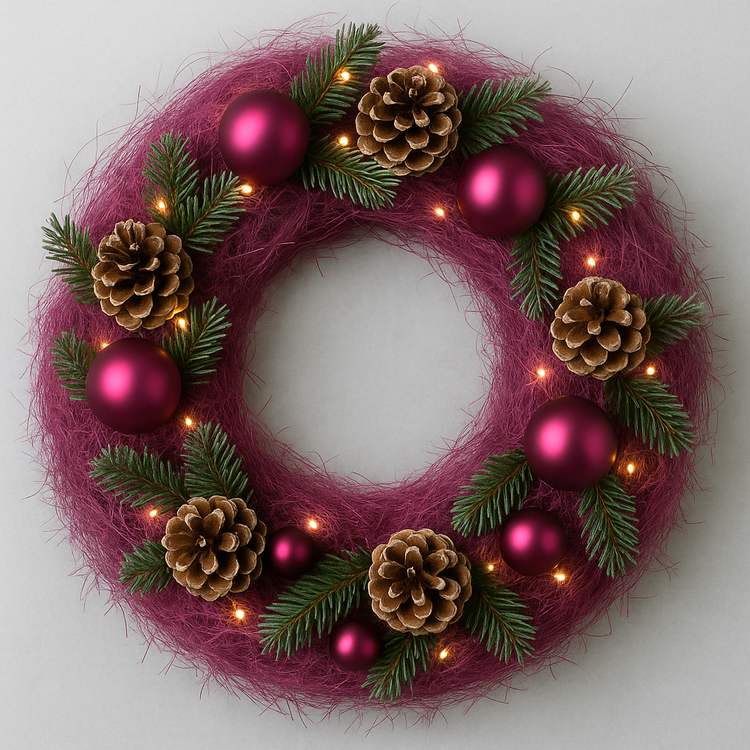 Natural sisal prepacked 500 g, violet