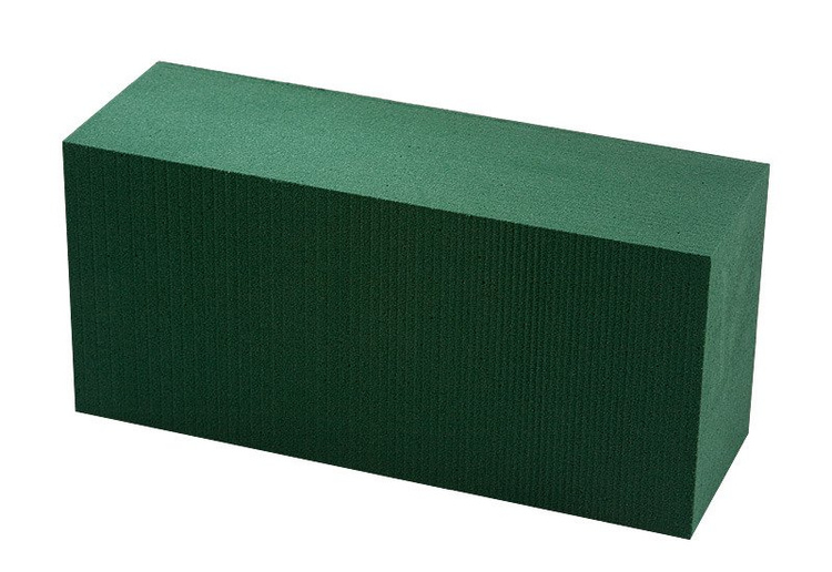 Gąbka florystyczna do kwiatów żywych, kostka zielona mokra - cena za opak 3 szt.odżywka gratis