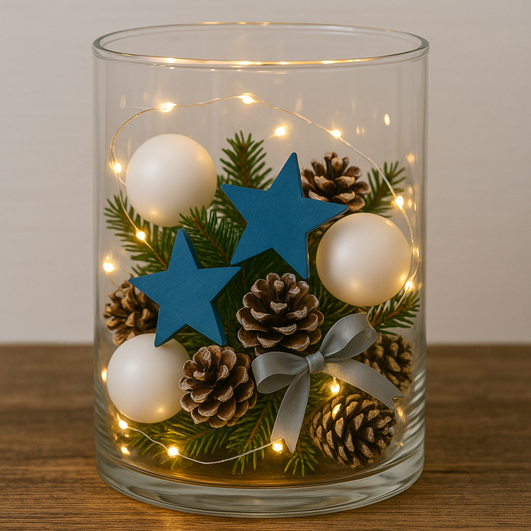 Weihnachtsdekoration aus Holz, Holzsterne 3 cm-12 St./Pack