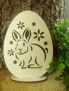 Wooden standing egg 15 cm