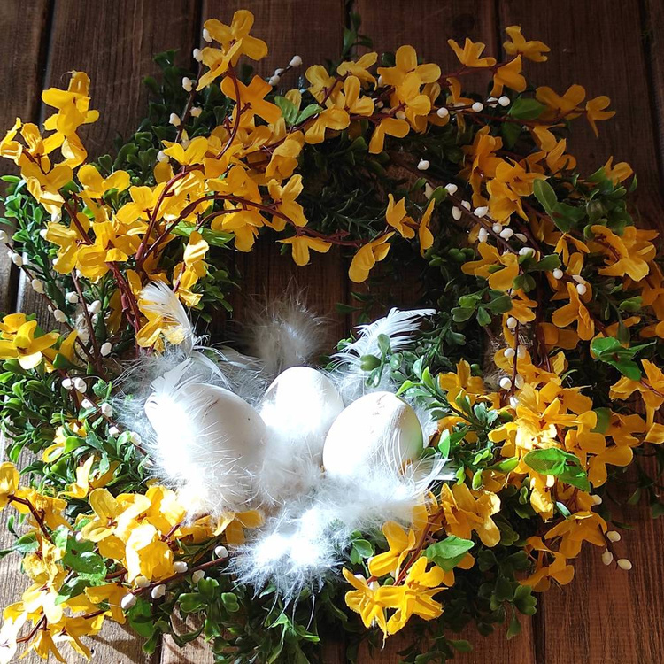 Spring jute wreath 25 cm 
