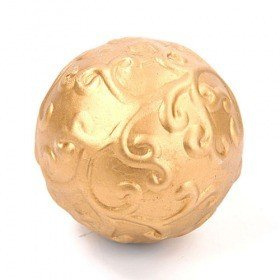 Goldene, keramische Kugel, 8,5 cm