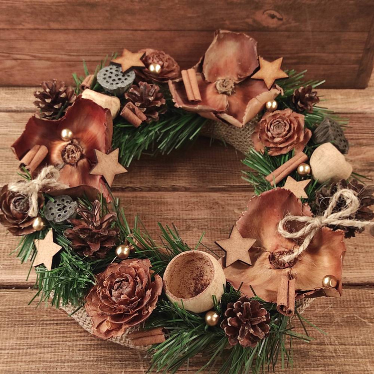 Jute wreath natural ca. 25 cm