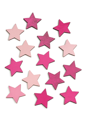 Wooden Christmas decorations, Wooden stars 3 cm-12 pcs / pack
