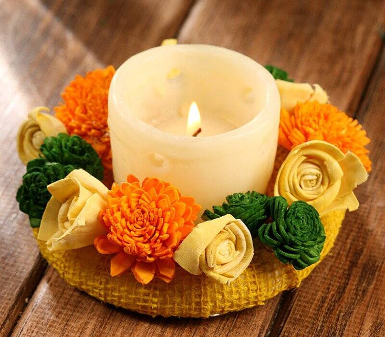 Dried salt flowers 45-50 pcs / pack - green