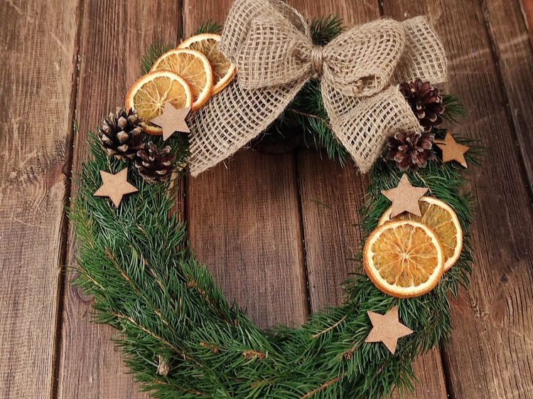 Jute wreath natural ca. 25 cm