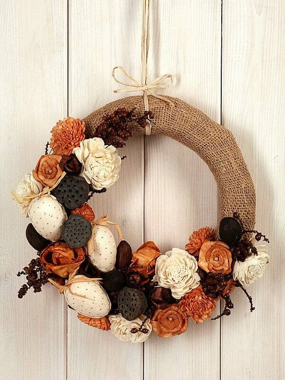 Jute wreath natural ca. 25 cm